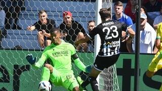 Football French League 1 Championship SCO Angers against FC Nantes Hunou against Lafont (photo Franck Dubray)