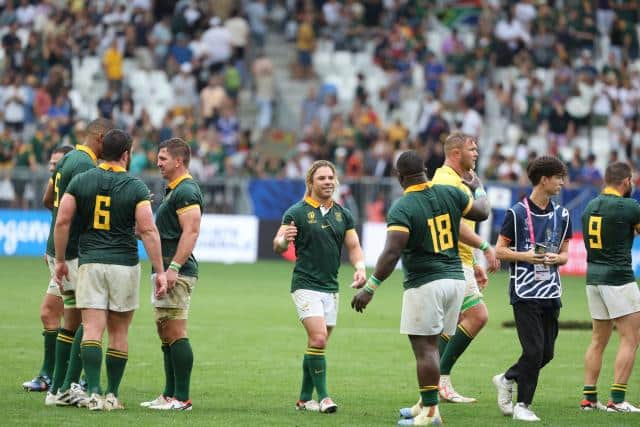The Springboks with seven forwards on the bench against Ireland

